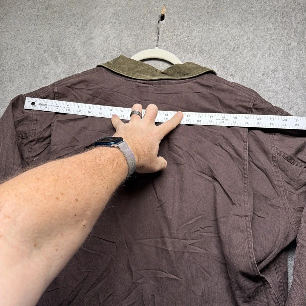 Vintage 90s L.L. Bean Field‎ Jacket Canvas Lined Corduroy Collar Men's Large